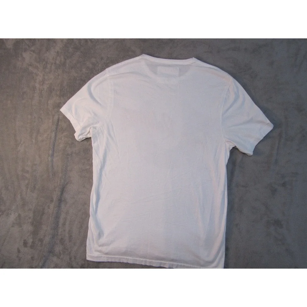 True Religion Mens White Horseshoe Palm Tree Graphic T-Shirt Size M